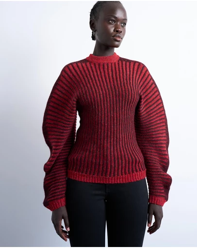 TOPSHOP - Cocoon Plated Ribbed Jumper