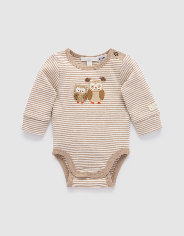 Purebaby - Applique Bodysuit -Kids-Babies