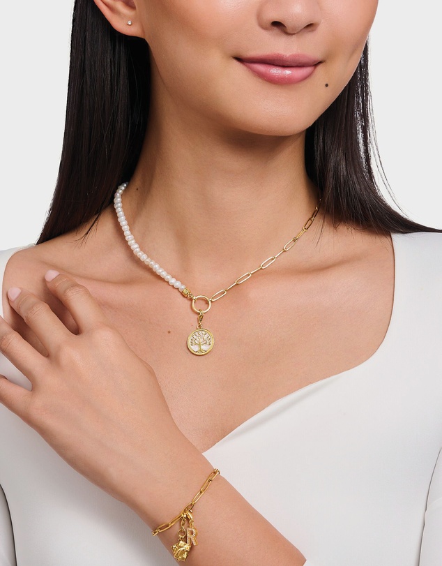 THOMAS SABO - Yellow-Gold Plated Tree Of Love Charm
