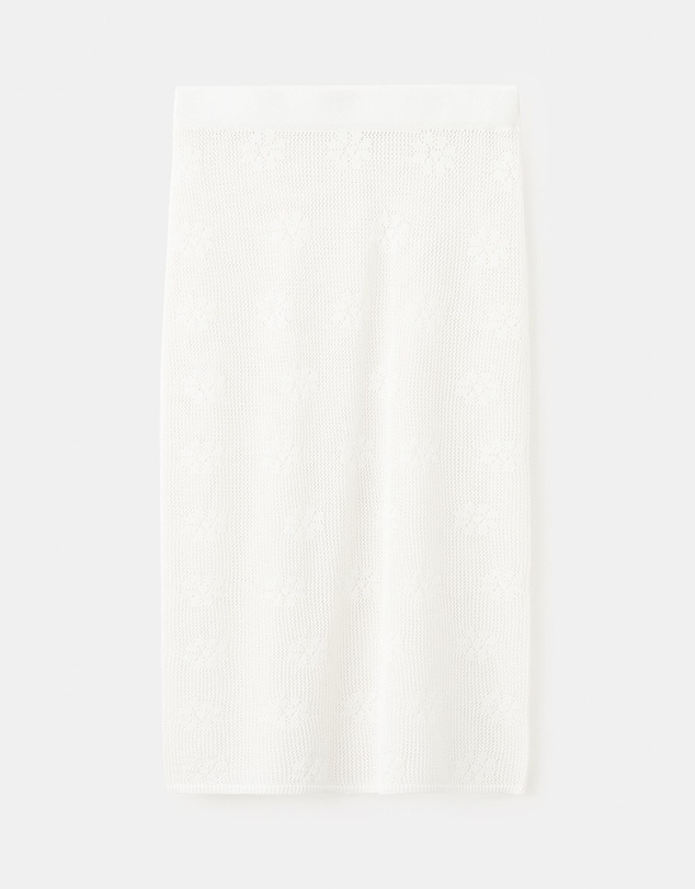 M.N.G - Semi-Transparent Floral Crochet Skirt