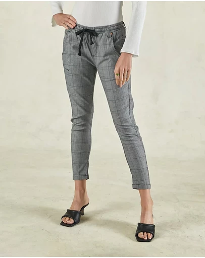 DRICOPER DENIM - Active Cobalt Blue Check Jeans