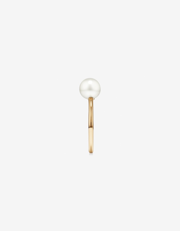 Michael Hill - Cultured Freshwater Pearl and Diamond Open Ring in 10kt Yellow Gold