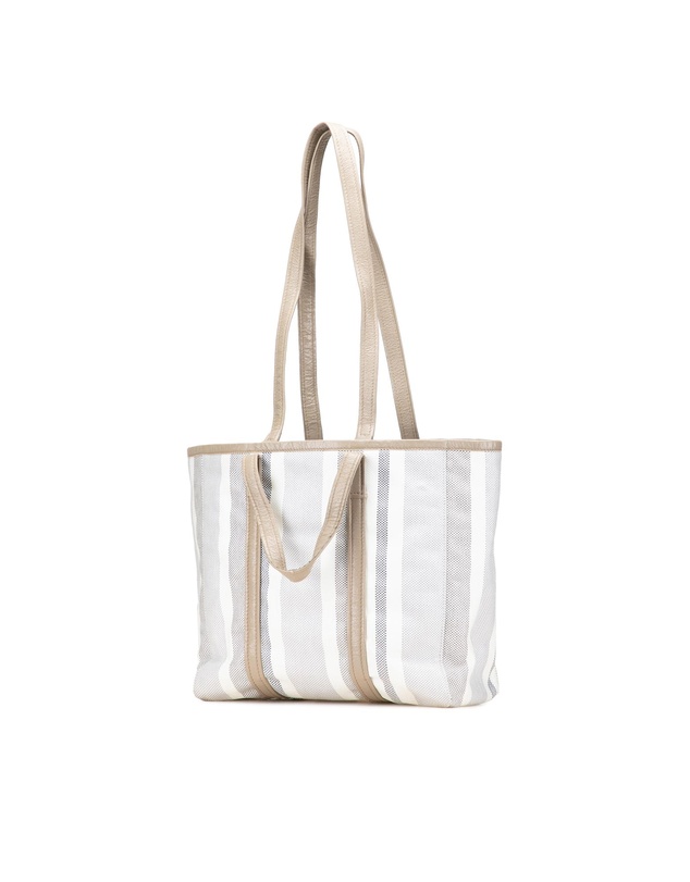 Pre-Loved by Azura Reborn - Pre-Loved Medium Woven Calfskin Barbes East West Shopper Bag