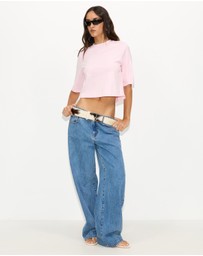 Dazie - Sandy Cropped Boxy T-Shirt