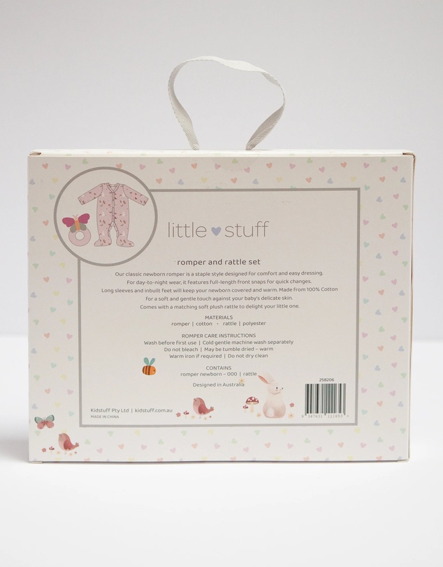 Little Stuff - Butterfly Garden Romper & Rattle