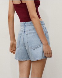 M.N.G - High-Rise Denim Shorts