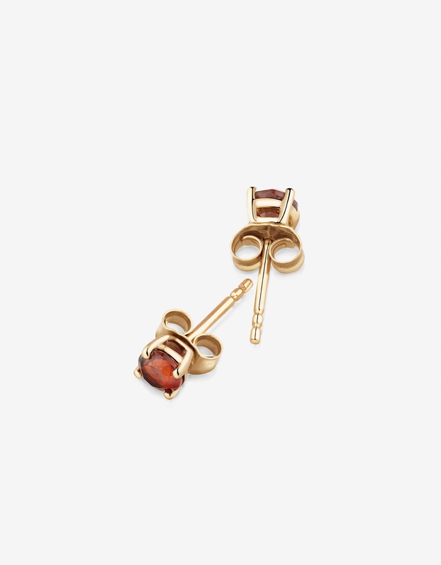 Michael Hill - Stud Earrings with Rhodolite Garnet in 10kt Yellow Gold