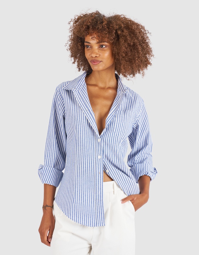 CAMIXA - Rina Striped Linen Shirt