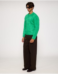 SUNNEI - Hairy Knit Round Neck Sweater