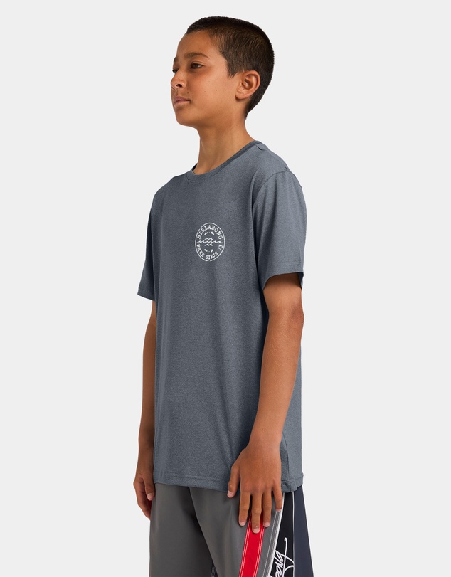 Billabong - Boys 8 to 16 Boys Big Wave Daz Loose Fit Short Sleeve Rashguard