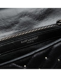 Pre-Loved by Azura Reborn - Pre-Loved Medium Quilted Chevron Studded Sheepskin College Satchel