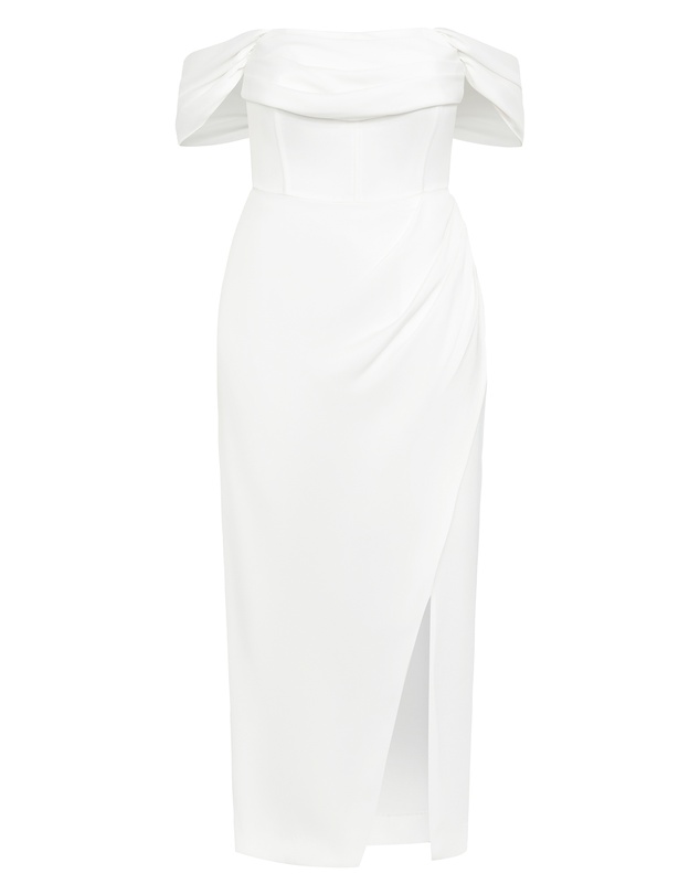 City Chic - Plus Size Forbidden Love Maxi Dress - ivory