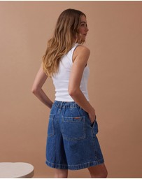 Ceres Life - Sylvie Longline Pleat Denim Short