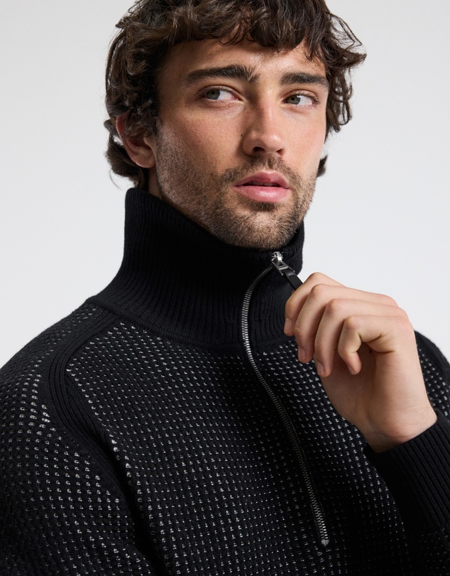 Calibre - Quarter Zip Merino Wool Sweater Black