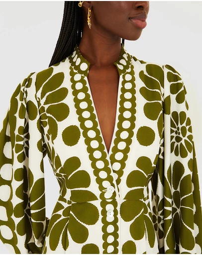 Farm Rio - Palermo Green Maxi Dress