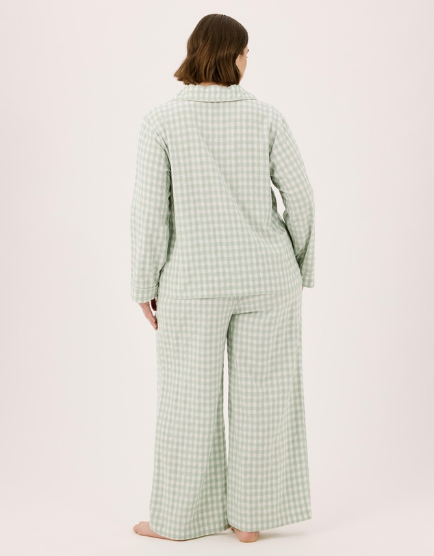 Atmos&Here Curvy - Ava Gingham Long PJ Set