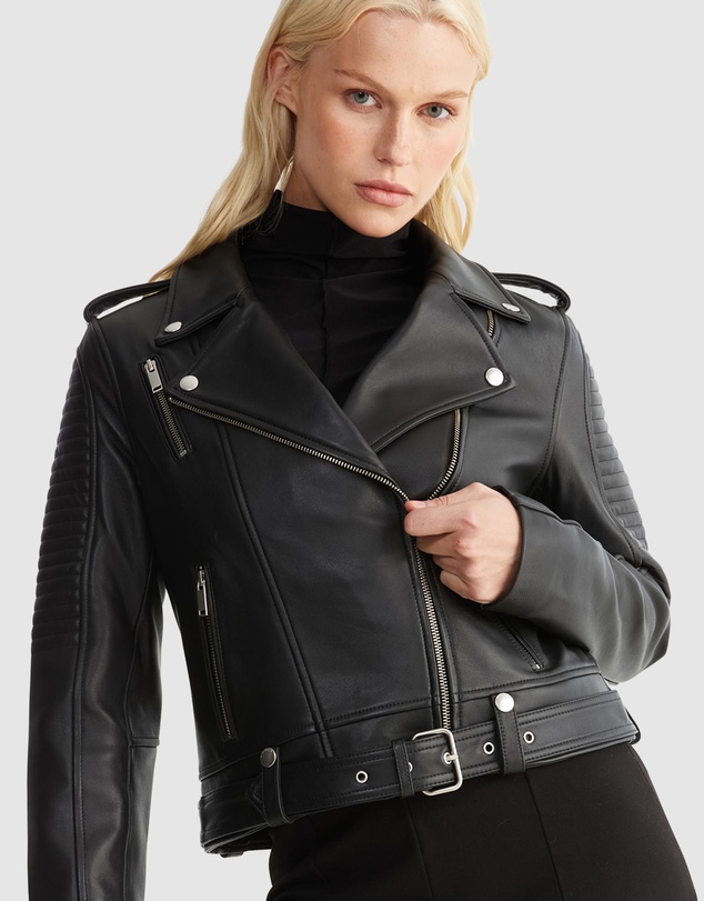 ENA PELLY - Classic Leather Biker Jacket 2.0