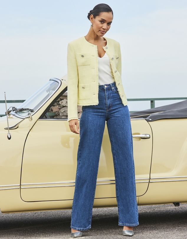 Sosandar - Boucle Jacket With Embellished Buttons