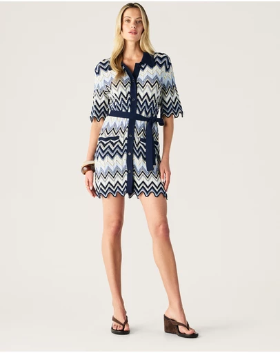 MOS The Label - Pulse Knit Mini Shirt Dress