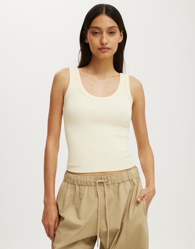 Cotton On - Blake Rib Scoop Tank