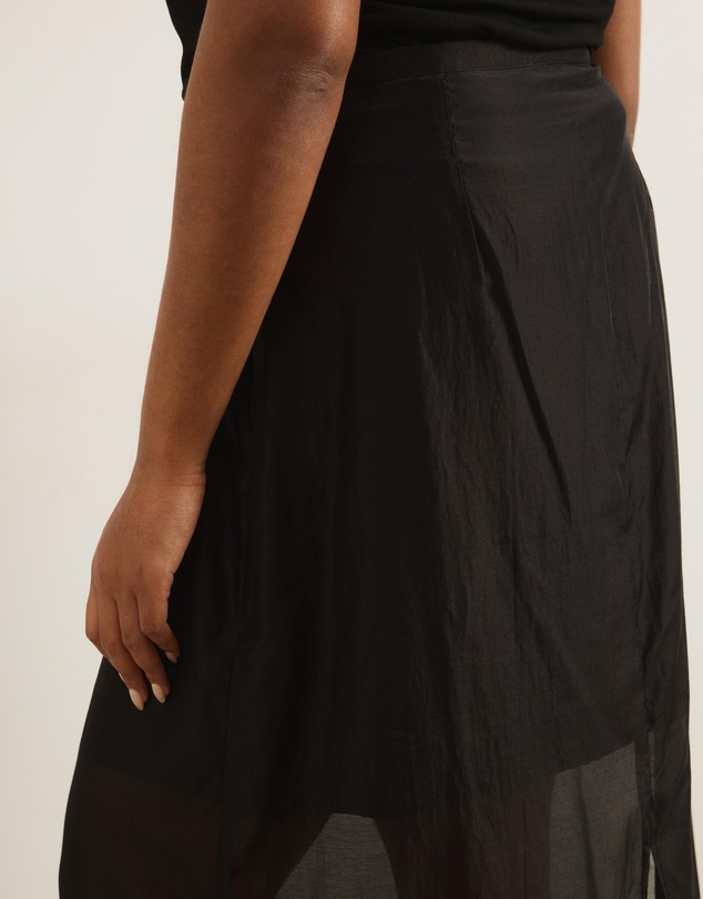 Atmos&Here Curvy - Lola Organza Sheer Maxi Skirt