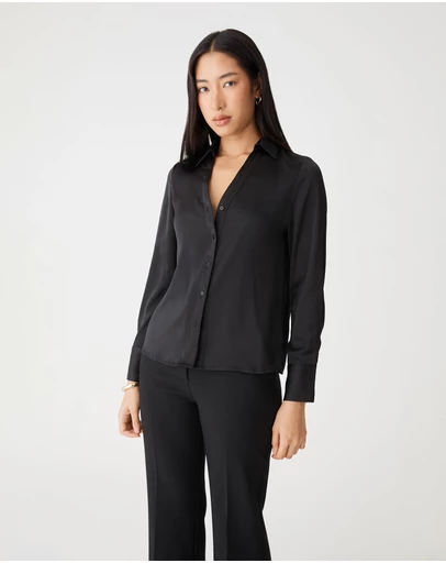 Forcast - Lila V-neck Satin Blouse
