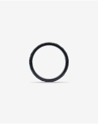 Michael Hill - 6mm Patterned Wedding Band in Black Titanium and 10KT Yellow Gold