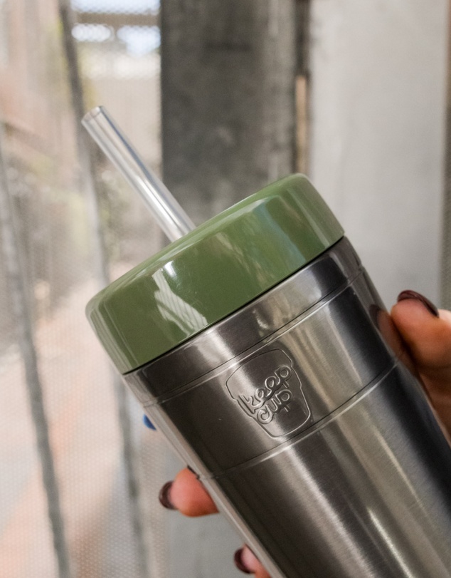 KeepCup - Helix Cold Cup 12oz Reusable Coffee Cup with Straw