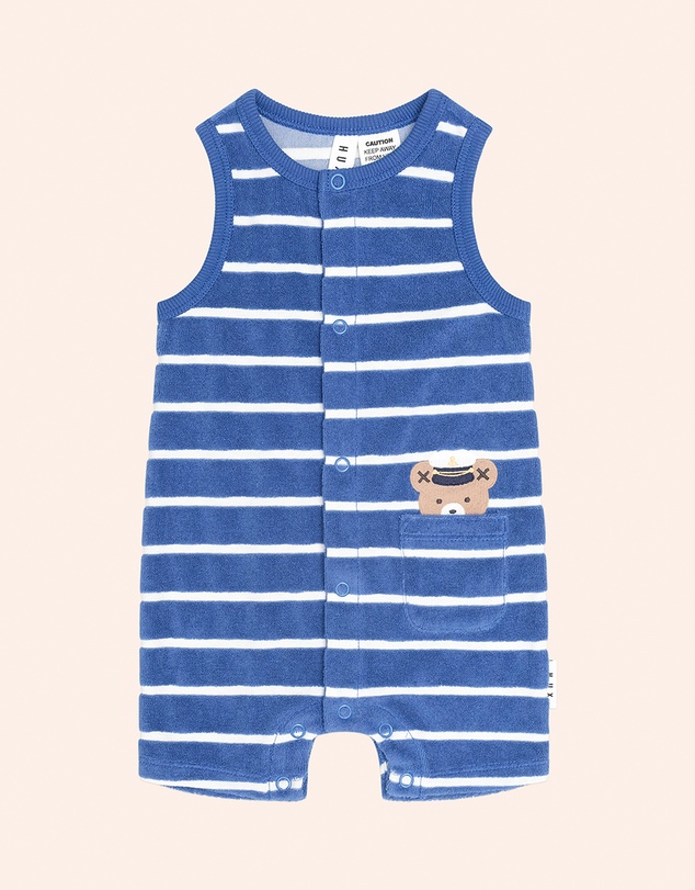 Huxbaby - Nautical Peekaboo Hux Towelling Romper - Babies