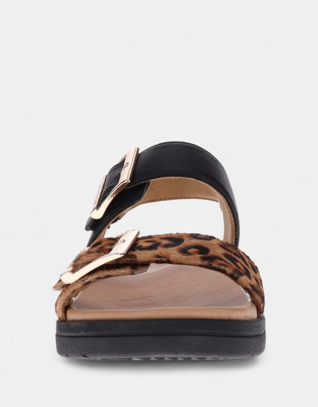 Mia Vita - Bettina Slingback Sandal - Black Leopard