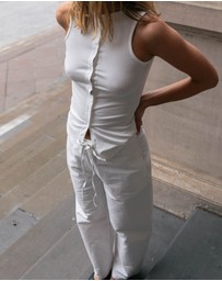 Style Addict - Button Tank Top