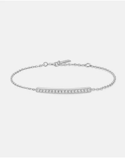 Ania Haie - Silver Pave Bar Bracelet