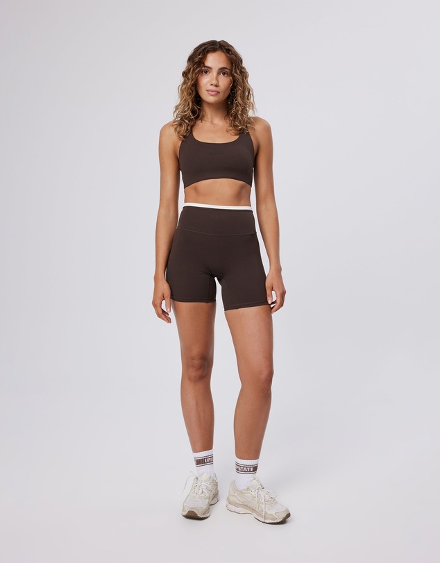 Upstate - Air Sculpt 6inch Contrast Bike Short - Espresso