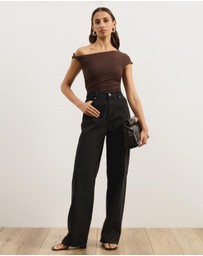 Atmos&Here - Freya Mesh Off Shoulder Twist Top
