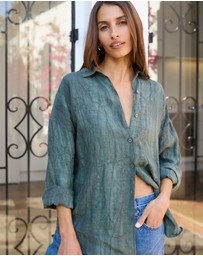 CAMIXA - Exalina Oversized Crinkle Linen Shirt