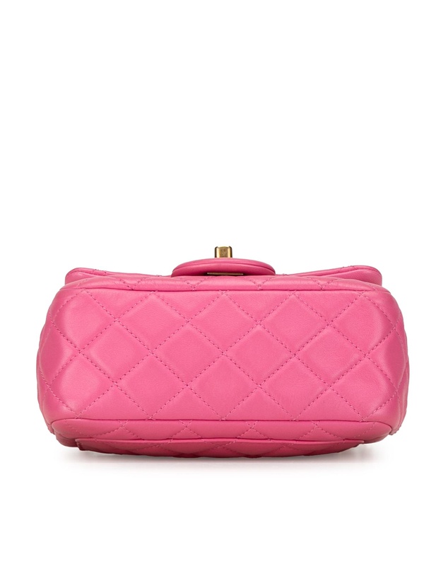 Pre-Loved by Azura Reborn - Pre-Loved Mini Square Classic Lambskin Pearl Crush Flap