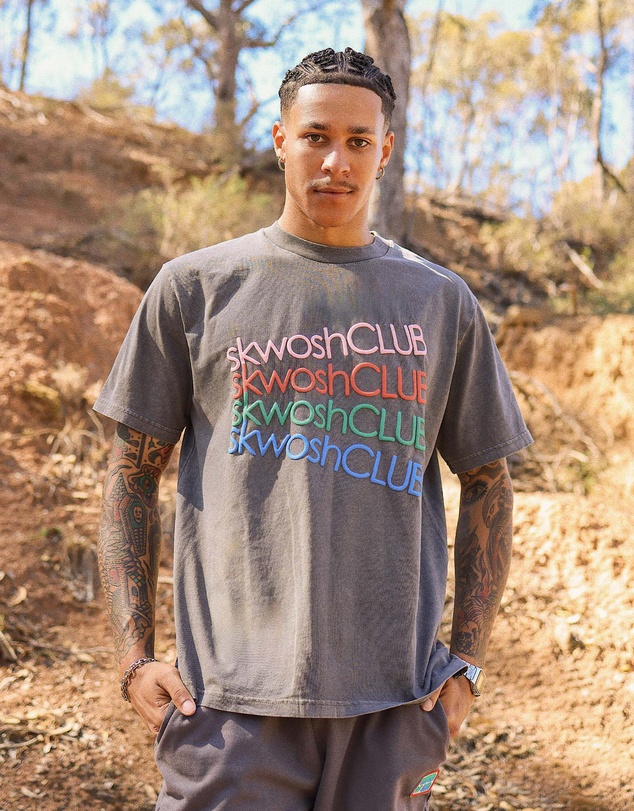 Skwosh - Quatro Regular Tee In Carbon