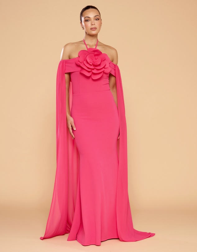 CATHERINE FERRARO - Chloe Cape Halter Gown