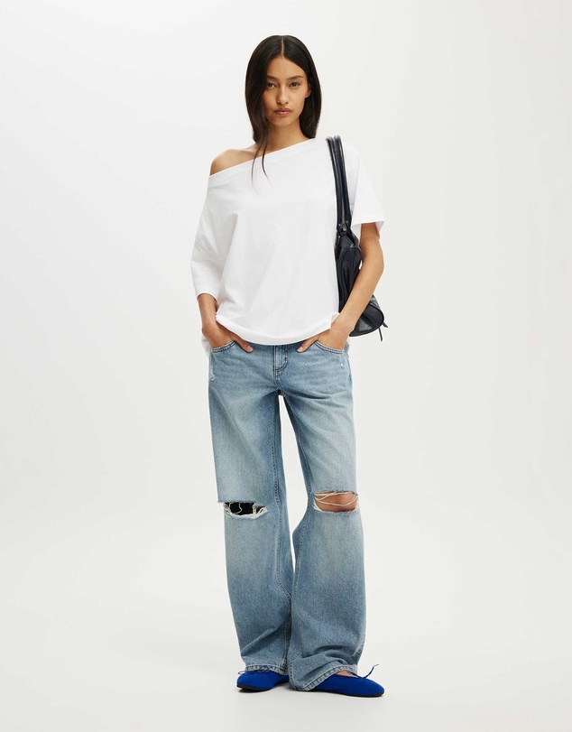 Cotton On - Boxy Off Shoulder Short Sleeve Tee