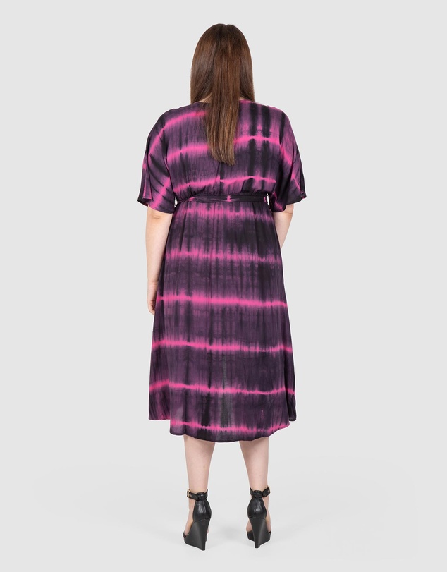 Love Your Wardrobe - Milah Tie Dye Wrap Dress