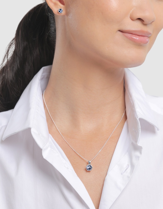Elli Jewelry - Jewelry Set Crystal 925 Sterling Silver