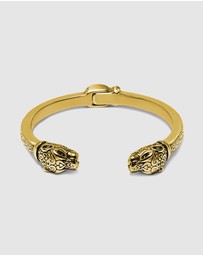 Nialaya Jewellery - Men's Adorned Panther Bangle