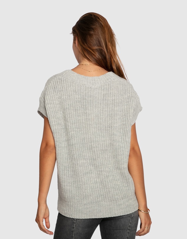 Belle & Bloom - Rosette Oversized Knitted Vest