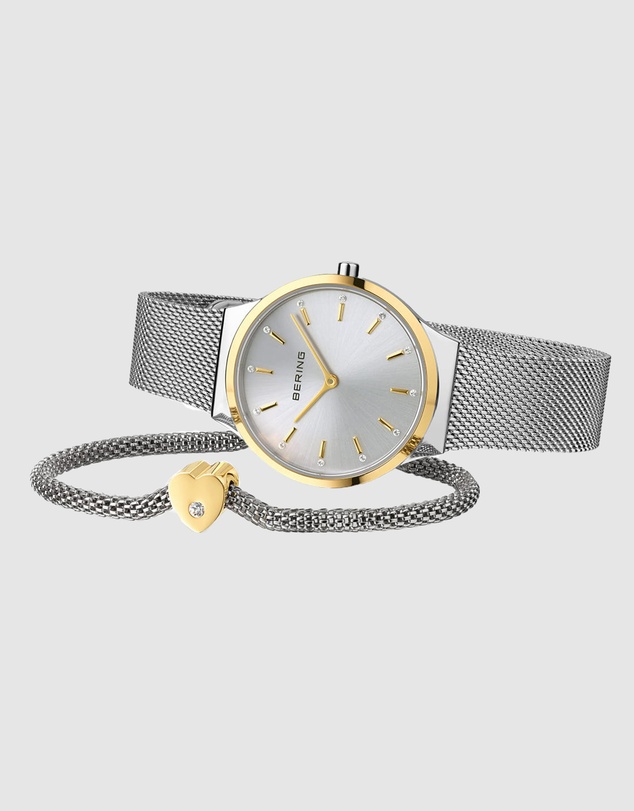 Bering - Classic 31mm Gold Stainless Steel Watch with Bracelet