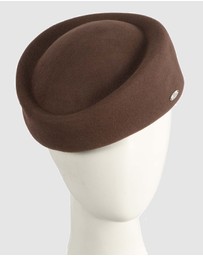 Max Alexander - Felt Brown Pillbox Hat