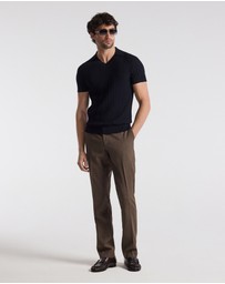 Calibre - Collared Technical Knit Polo Navy