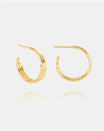 Rachel Jackson - Medium Evolve Hoop Earrings Gold