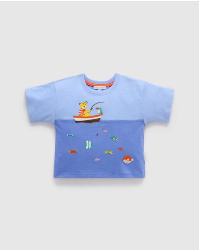 Purebaby - Ocean Relaxed Tee -Kids-Babies
