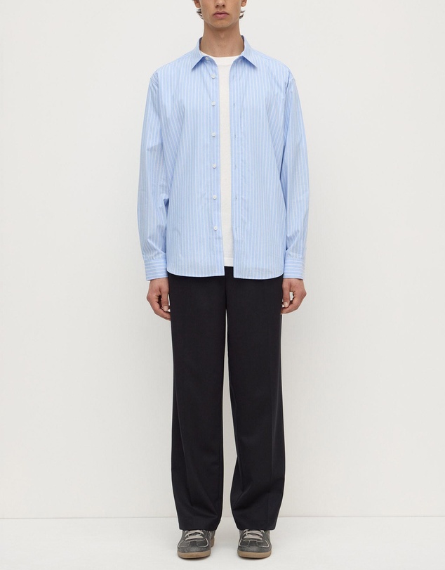 Assembly Label - Rome Long Sleeve Shirt Blue Stripe