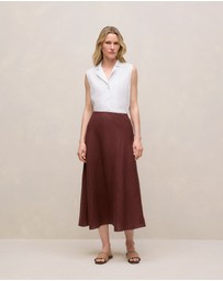 Trenery - Linen Sleeveless Shirt in White